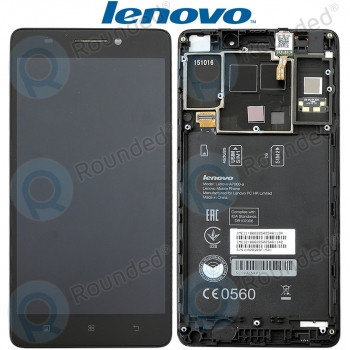Capacul frontal al modulului de afișare Lenovo A7000 + LCD + digitizer negru foto