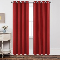 Draperie blackout uni, rosu