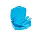 Caserola pentru alimente, cu tacamuri, pentru copii, Gaming, Albastru, Baieti, 550 ml, ATU-087211, Oem
