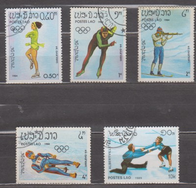 A12 S5 2 - Timbre foarte vechi - Laos - sporturi de iarna foto