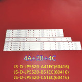 Set barete LED AKAI 55&#039;&#039; TV AKTV551 JS-D-JP5520-A41EC B51EC C51EC (60416) MS-L0956 6V; 4A+2B+4C
