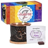 SET AROMADIFUZOR &quot;7 CHAKRE&quot; | ARZĂTOR PENTRU BLOCURI DE TĂM&Acirc;IE EXOTICĂ | 7 VARIAȚIUNI DE AROMĂ