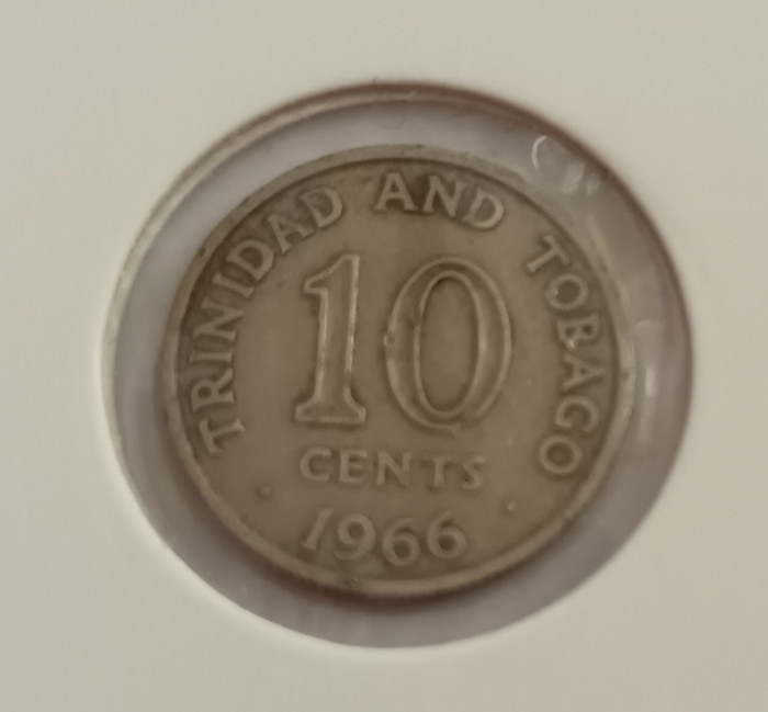 Moneda 10 cents Trinidad and Tobago 1966