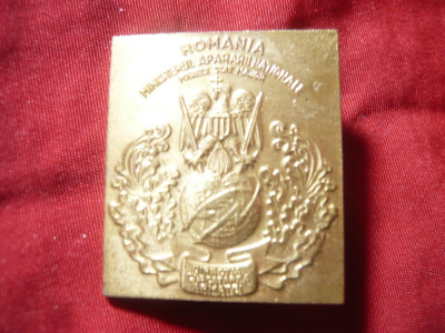 Insigna Militara MAPN Marele Stat Major -Dir.Cercetarea Armatei , metal ,h=2,5cm foto