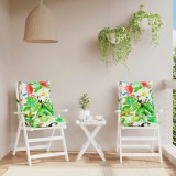 vidaXL Perne scaune cu spătar jos, 2 buc., multicolor, textil oxford 377722