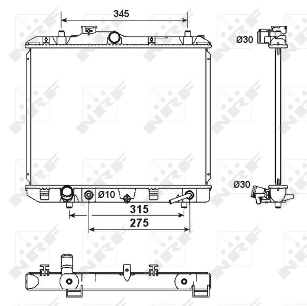 NRF 53158 Radiator, racire motor