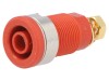 Soclu banană 4mm 32A roșu aurit pe panou