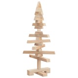 Cumpara ieftin Brad de Craciun din lemn decorativ, 60 cm, lemn de pin masiv