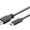Cablu USB 3.0 USB A la USB C 1m Negru