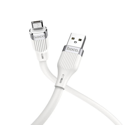 Cablu Date Hoco U72 USB to MicroUSB 1.2m Alb foto