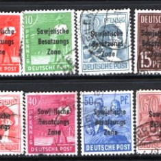 GERMANIA (ZONA SOVIETICA) 1948 – PERSONALITATI, STAMPILATE, SUPRATIPAR, F123