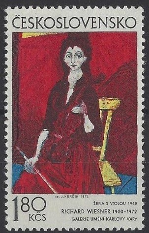 C2357 - Cehoslovacia 1973 - Pictura (1/4) neuzat,perfecta stare