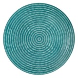 Farfurie Porțelan, Model Spiralat, Verde Marin, 19 cm, Oem