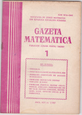 GAZETA MATEMATICA - numerele 1-12 / 1987 AN COMPLET. foto
