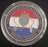CB 1 2 - Medalie / coin tematica militara - armata din Olanda - misiune informatii in Kosovo