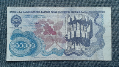 500000 Dinara 1989 Iugoslavia / 500.000 dinari seria 6779396 foto