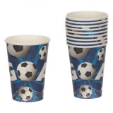 Set Pahare Carton Fotbal, 270ml, 10 Bucăți, Oem