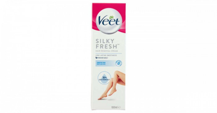 Veet Silk&amp;amp;Fresh Szőrtelen&iacute;tő kr&eacute;m &eacute;rz&eacute;keny bőrre 100ml