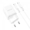 Incarcator Retea Cu Cablu USB-C Borofone BN7, 20W, 3A, 1 x USB-A - 1 x USB-C, Alb