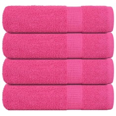 vidaXL Prosoape de m&acirc;nă 4 buc roz 50x100 cm 360 g/m&sup2; 100% bumbac