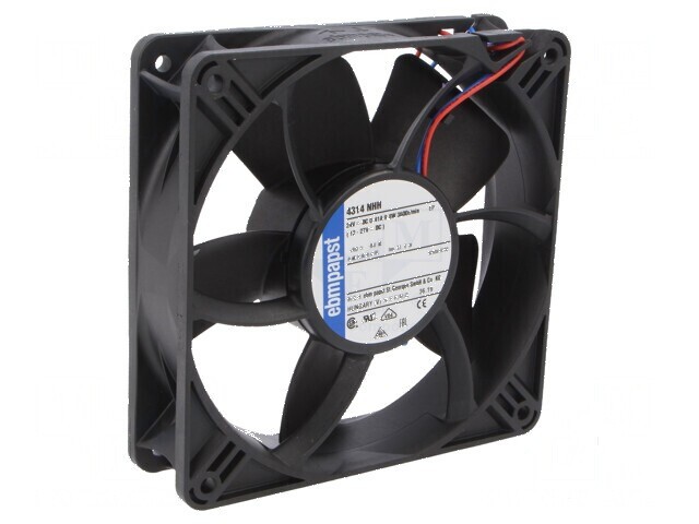 Ventilator axial DC 24VDC 119x119x32mm 250m3/h 51dBA