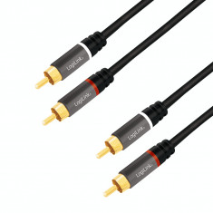 Cablu audio Logilink CA1204 RCA Male - RCA Male 2m Black foto