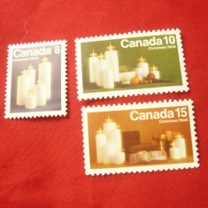 Serie mica Canada 1972 - Craciunul , 3 valori ( din 4v) sarniera