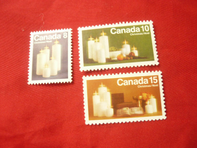 Serie mica Canada 1972 - Craciunul , 3 valori ( din 4v) sarniera foto