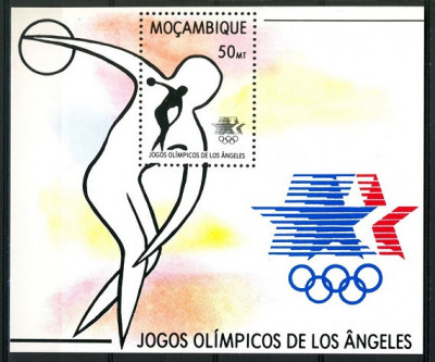 Mozambic 1983 - Sport,JO Los Angeles,bloc,neuzat,perfecta stare(z) foto