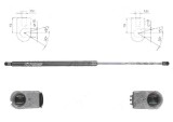 Amortizor capota spate, echilibror haion Ford Transit/Tourneo Custom, 03.2013-, Stanga = Dreapta, Lungime, Cursa, Forta: 650 mm, 260 mm, 745 N; haion