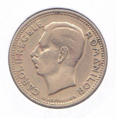 Moneda Romania (regat) 20 Lei 1930 - KM#51 VF (Carol II - monetaria Paris) foto