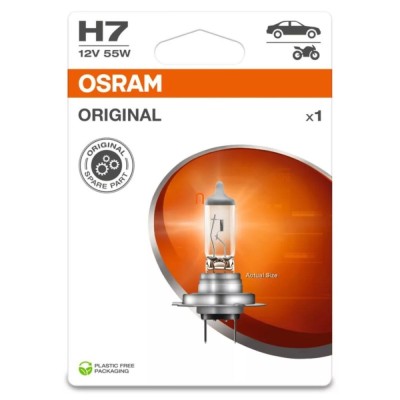 Bec auto pentru far Osram H7 Standard, 55 W, 12 V foto