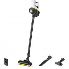 Aspirator vertical Karcher VC 4 Cordless myHome, 1.198-630.0, 140 W, 2 trepte de viteza, 21,6 V , 2,5 Ah, 650ml, perie activa, Alb/Negru