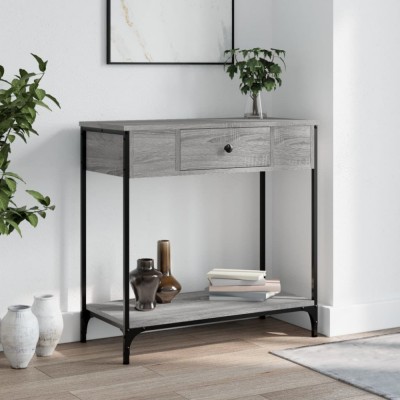 vidaXL Masă consolă, gri sonoma, 75x34,5x75 cm, lemn prelucrat 834168 foto