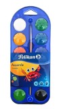 ACUARELE, 12 CULORI PASTILA + PENSULA, PELIKAN
