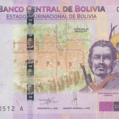 Bancnota Bolivia 50 Bolivianos L1986 (2018) - P250 UNC