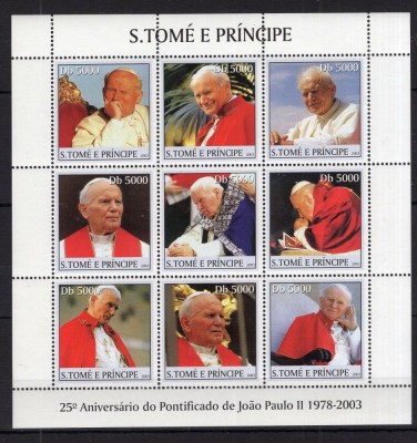 SAO TOME 2003 PAPA IOAN PAUL II foto