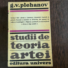 G. V. Plehanov - Studii de teoria artei