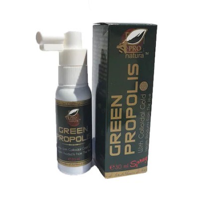 Spray Green Propolis &amp;amp; Aur Coloidal 30 mililitri Medica foto