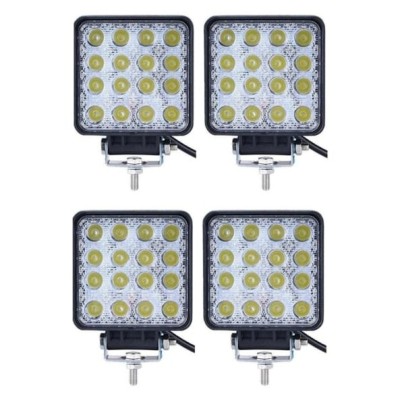 Set 4 x proiector LED 48W auto offroad 16 LED, 12-24V, BZRSH foto