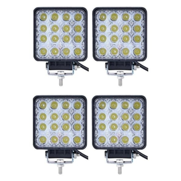 Set 4 x proiector LED 48W auto offroad 16 LED, 12-24V, BZRSH