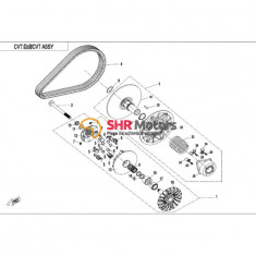 08. Arc variator CF Moto CForce 450 / 520 / 550 (dupa 2015)