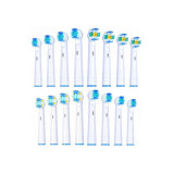 Set rezerve periuta de dinti electrica compatibila cu Oral-B, 4 3D Clean, 8 Perfect Clean, 4 Floss Clean