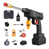 Cumpara ieftin Aparat de spalat cu presiune portabil, 3 duze, 24V, 30 bar, 6000 mAh, furtun 5m, Negru