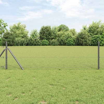 Gard Hexagonal Gri Gri 0.5 x 10 m Oțel foto