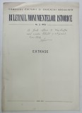 BULETINUL MONUMENTELOR ISTORICE , NR. 3 : RESTAUREA CUPOLEI NAOSULUI ( MANASTIREA HUMOR ) de NICOLAE SAVA ...OLIVIU BOLDURA , 1973, DEDICATIE *
