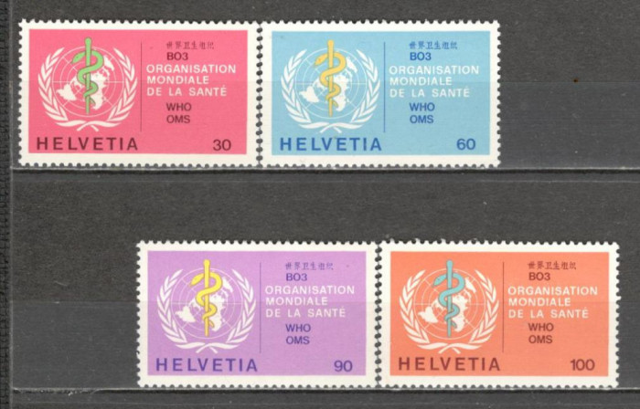 Elvetia.1975 Organizatia Mondiala a Sanatatii-Emblema SH.159