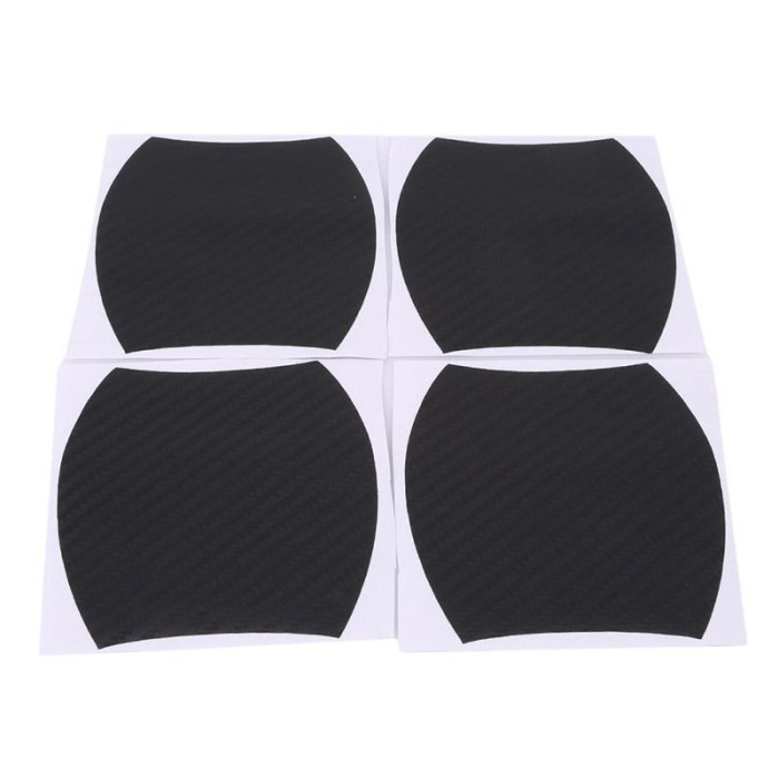 Set 4 bucati protectie zgarieturi manere usa din autocolant carbon 3D Negru