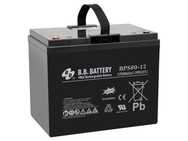 Acumulator B.B. Battery plumb-acid 12V 80Ah AGM fără &icirc;ntreținere 26kg