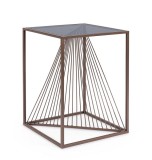 Cumpara ieftin Masuta otel sticla neagra Espiral 40x40x56 cm